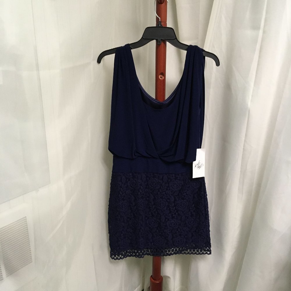 Laundry by Shelli Segal Midnight blue cocktail dress
